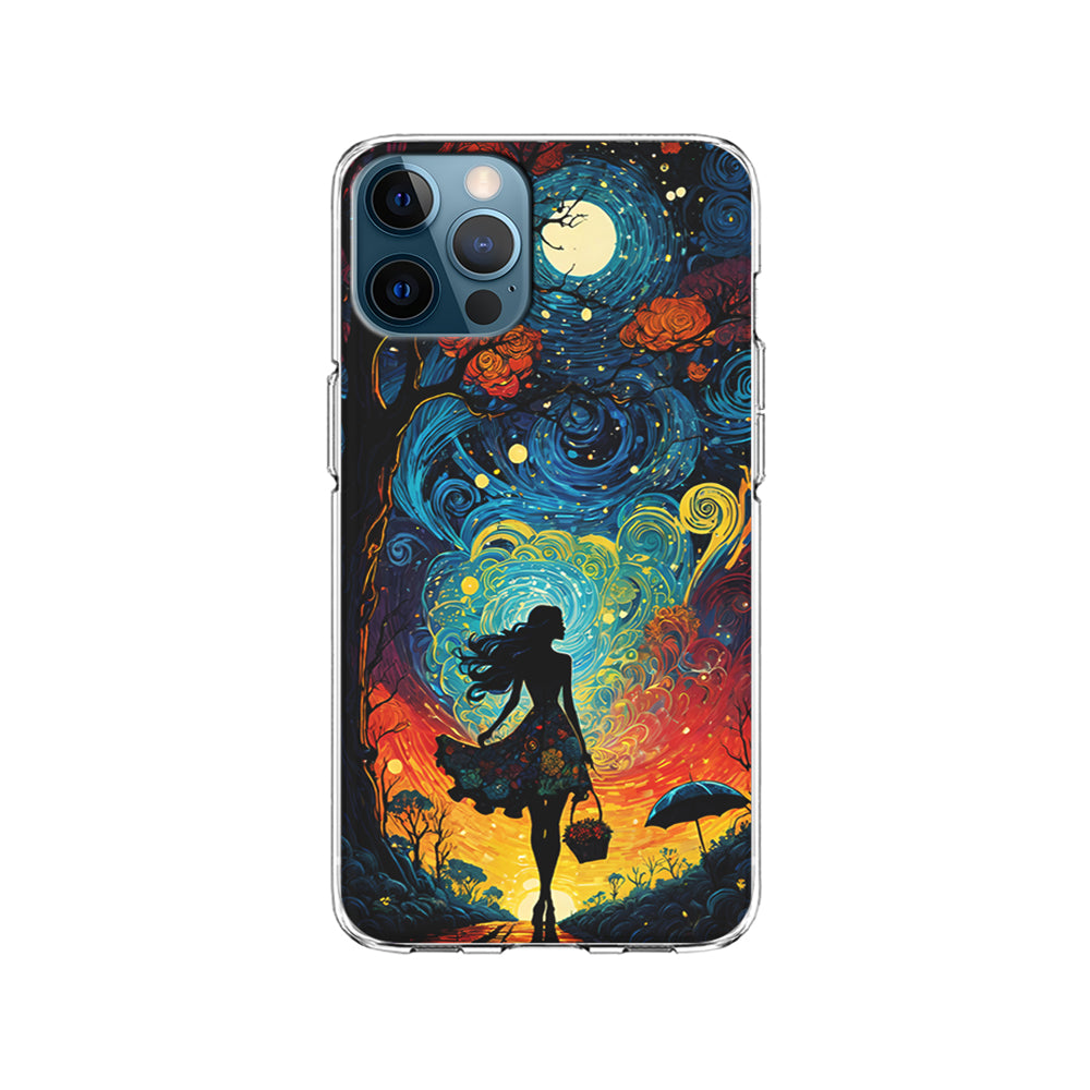 The Girl with The Moon iPhone 14 Pro Case