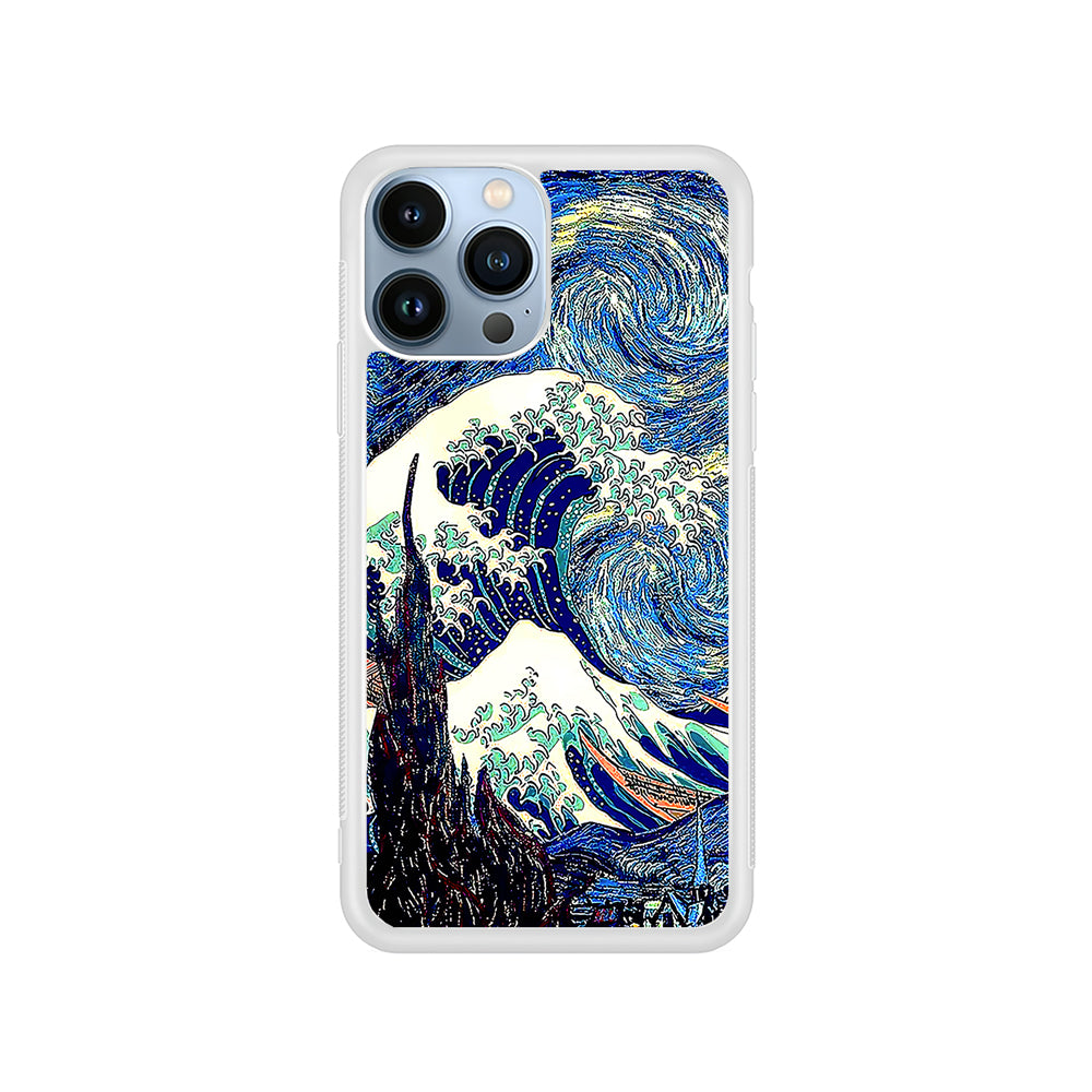 The Great Wave The Starry Night iPhone 15 Pro Case