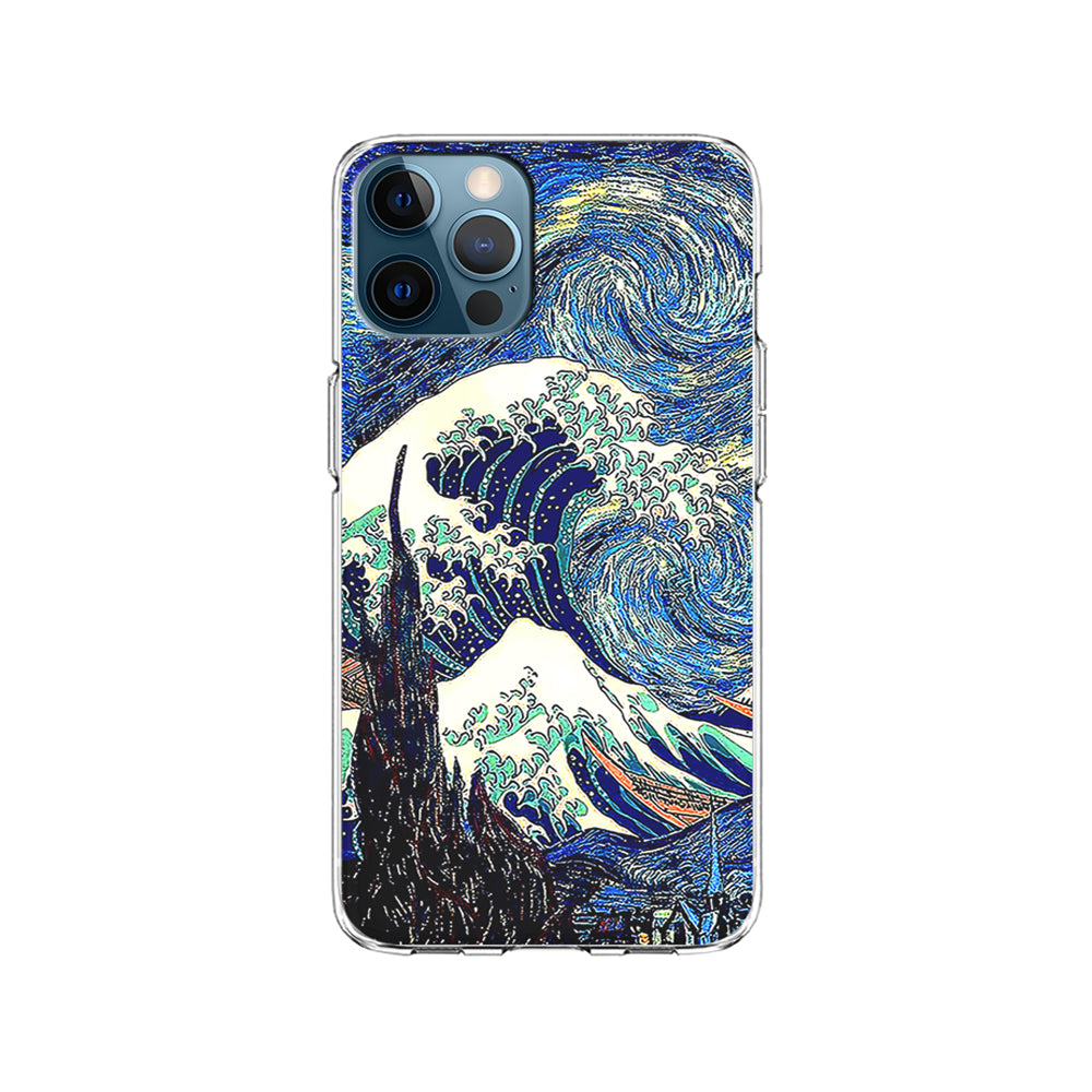 The Great Wave The Starry Night iPhone 15 Pro Case