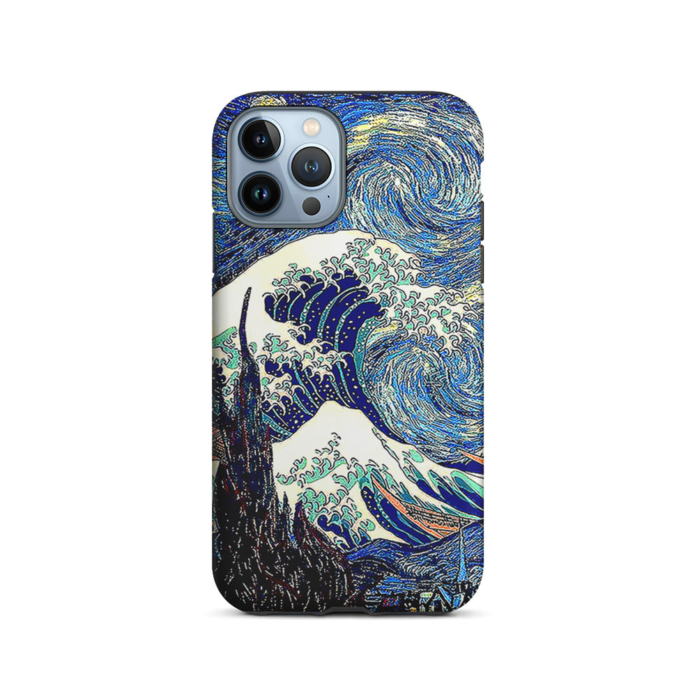 The Great Wave The Starry Night iPhone 15 Pro Case