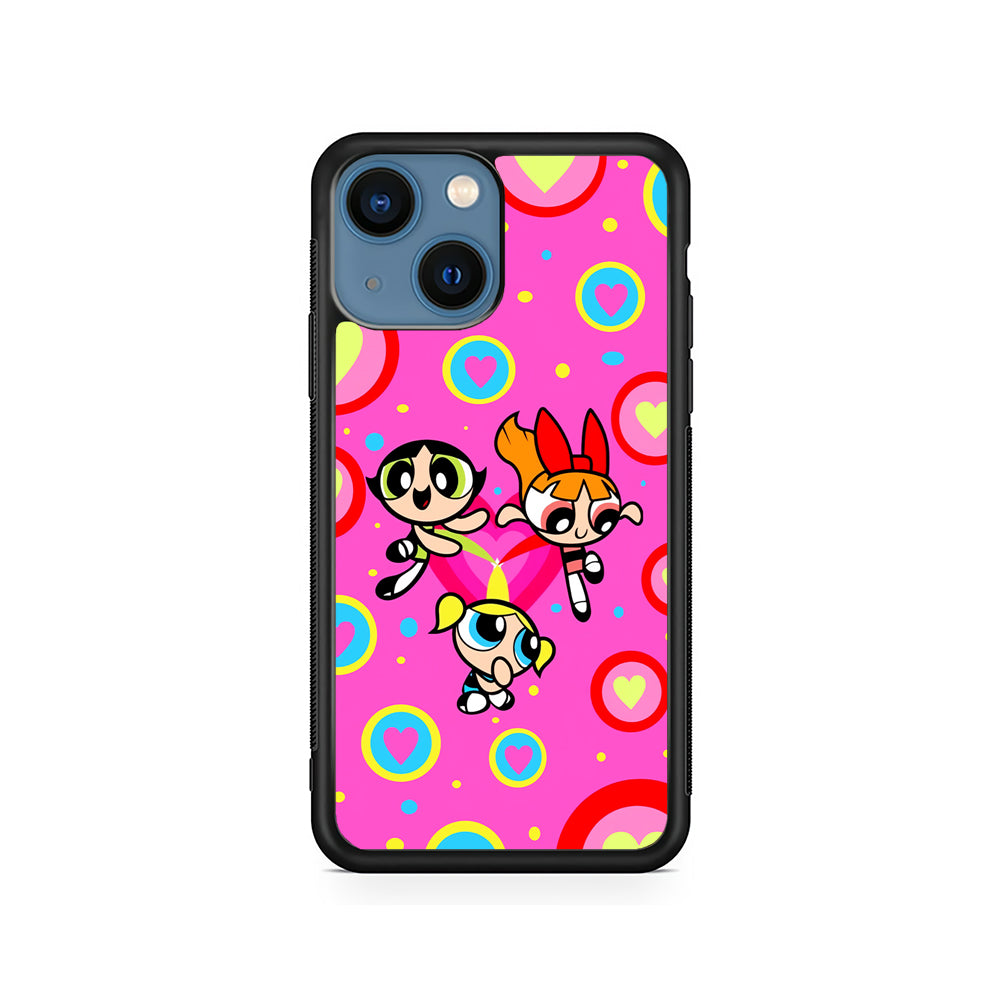 The Powerpuff Girls Love Pattern iPhone 15 Plus Case