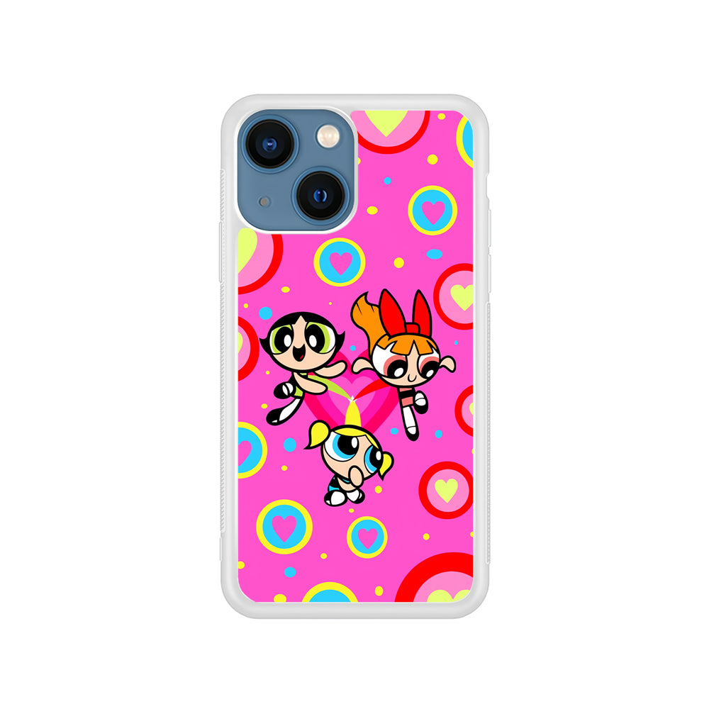 The Powerpuff Girls Love Pattern iPhone 15 Plus Case