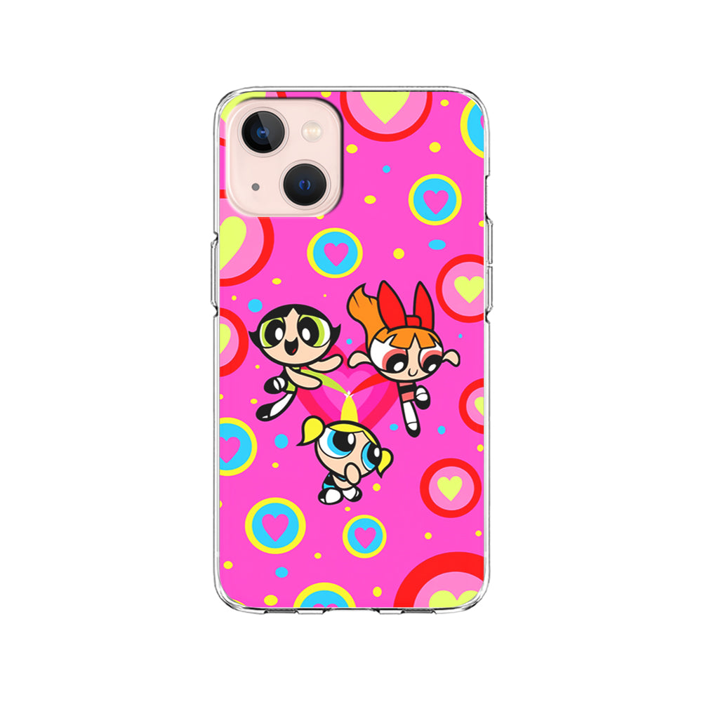 The Powerpuff Girls Love Pattern iPhone 15 Plus Case