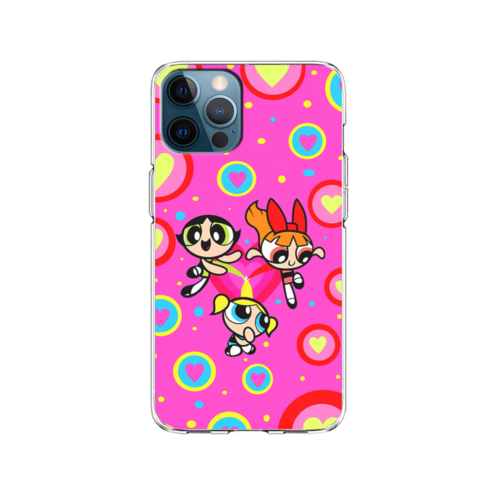 The Powerpuff Girls Love Pattern iPhone 14 Pro Case