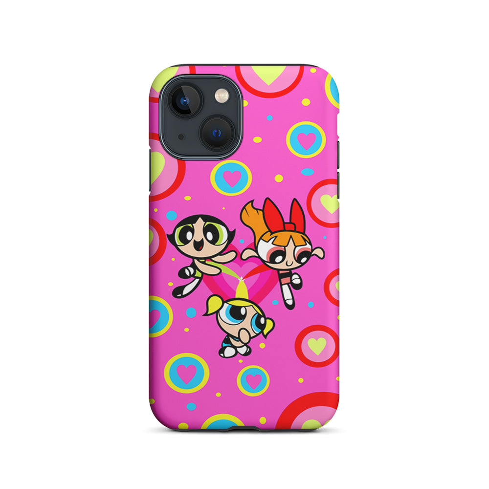 The Powerpuff Girls Love Pattern iPhone 15 Plus Case