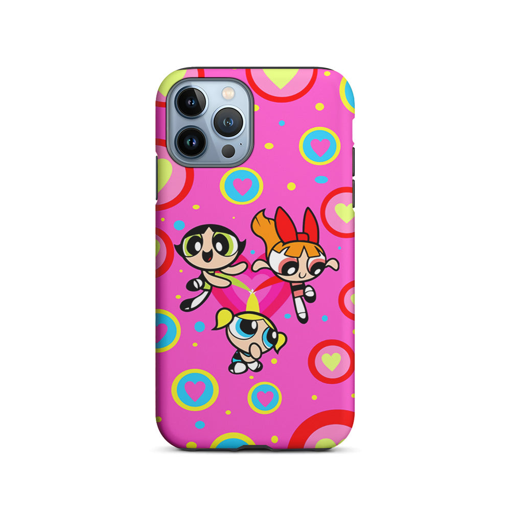 The Powerpuff Girls Love Pattern iPhone 14 Pro Case