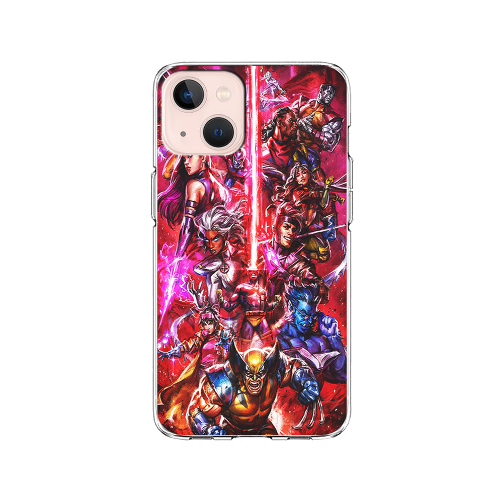 The X-Men vs Magneto Art iPhone 15 Plus Case