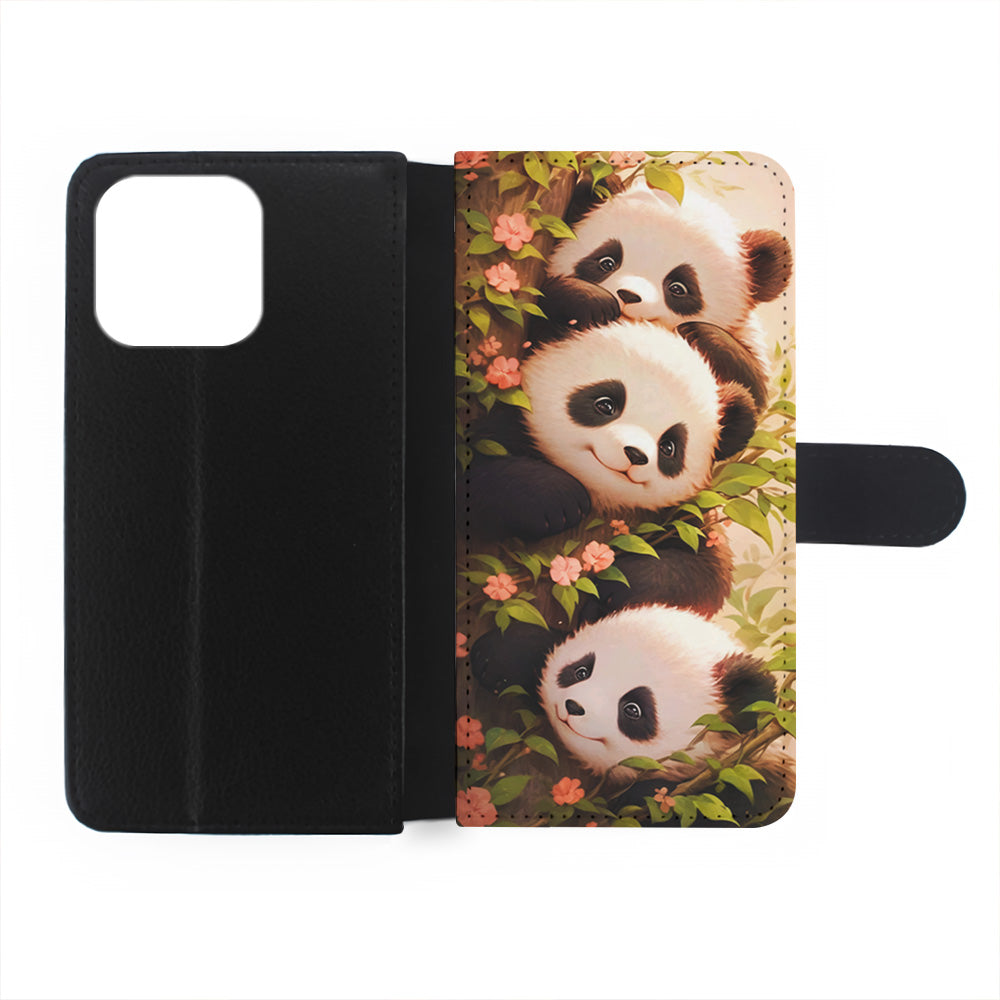 Three Cute Pandas Hiding iPhone 15 Plus Case