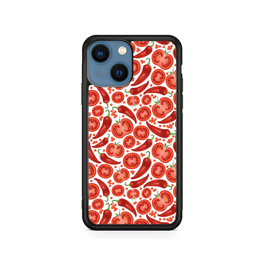 Tomatoes and Chili Peppers iPhone 15 Plus Case