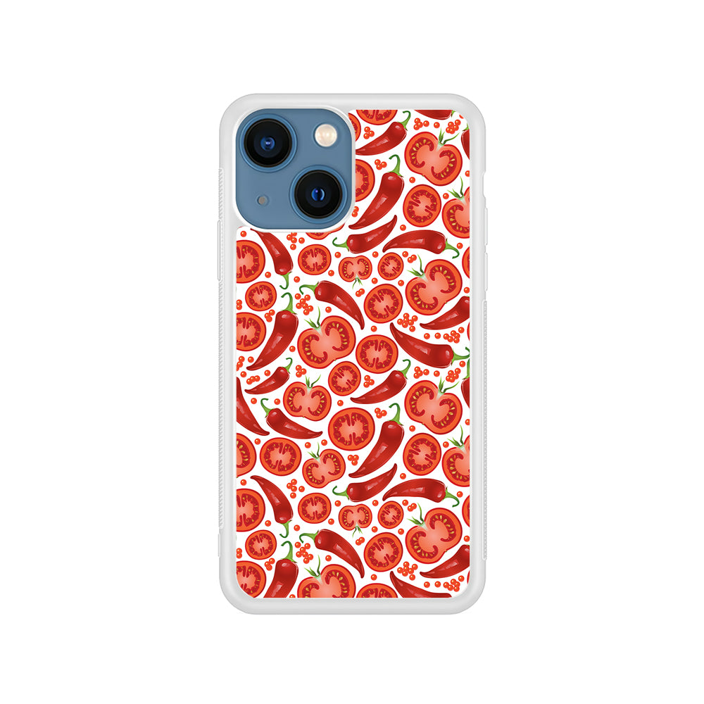 Tomatoes and Chili Peppers iPhone 15 Plus Case