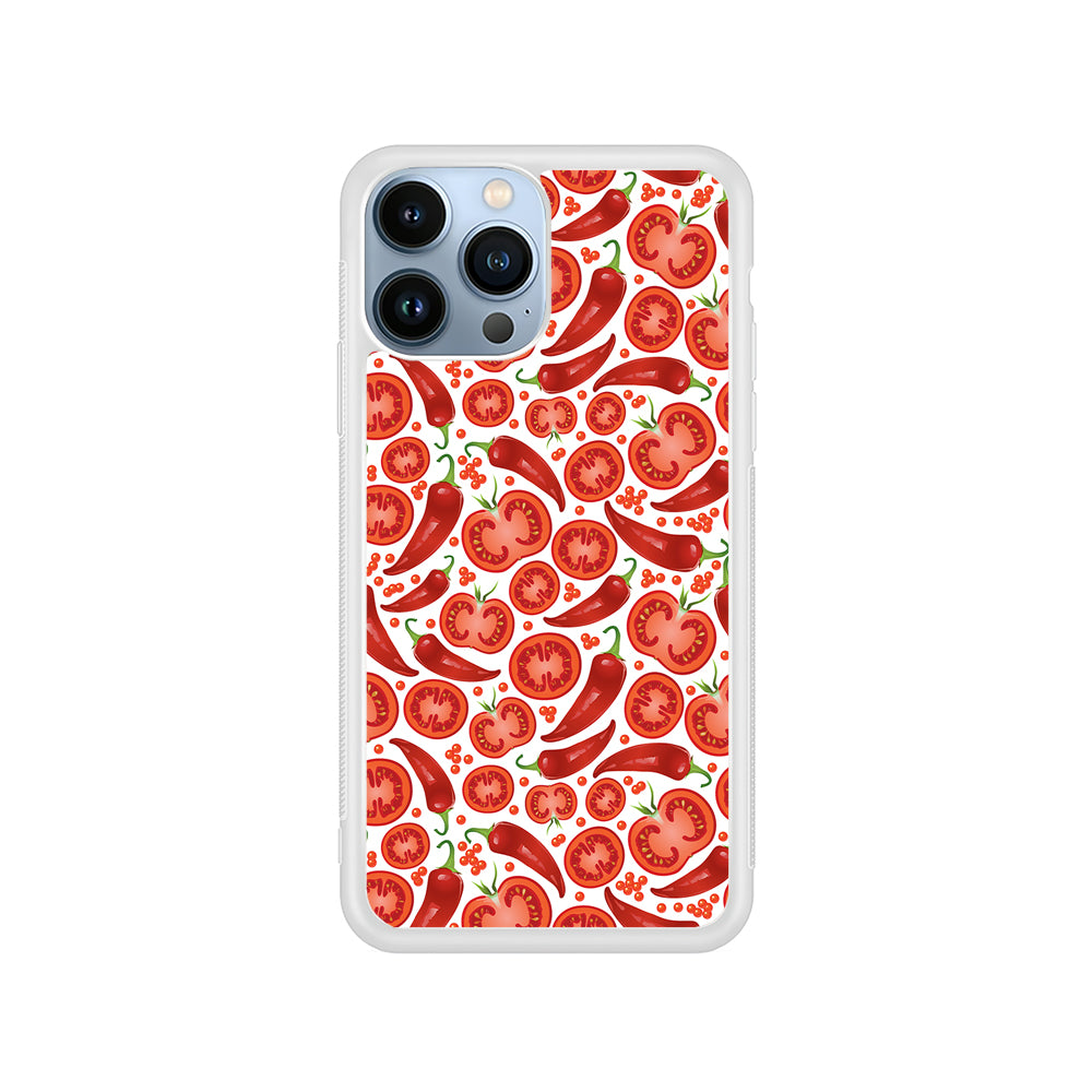 Tomatoes and Chili Peppers iPhone 14 Pro Case