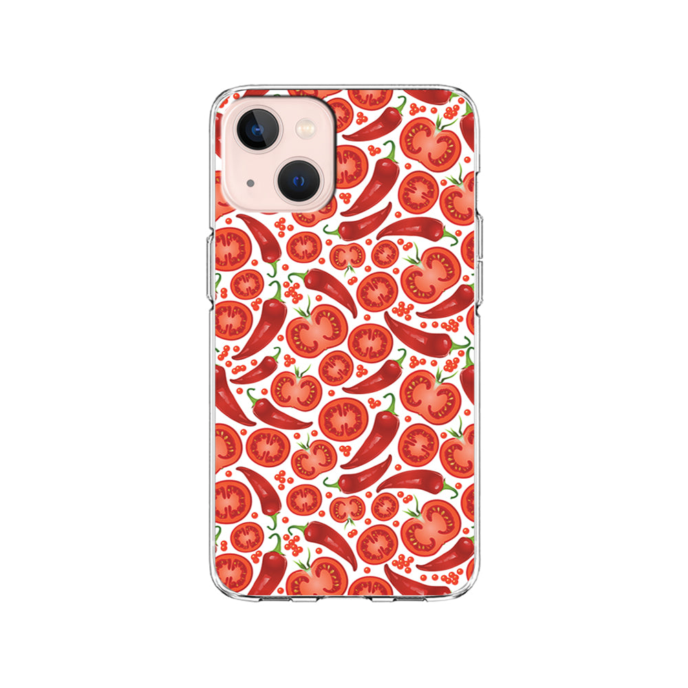 Tomatoes and Chili Peppers iPhone 15 Plus Case