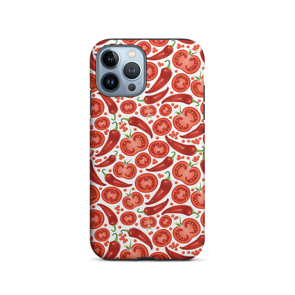 Tomatoes and Chili Peppers iPhone 14 Pro Case