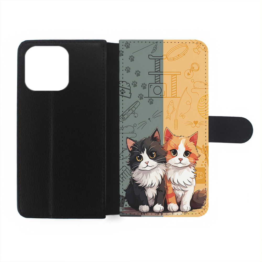 Two Cute Cats Kawai iPhone 15 Plus Case