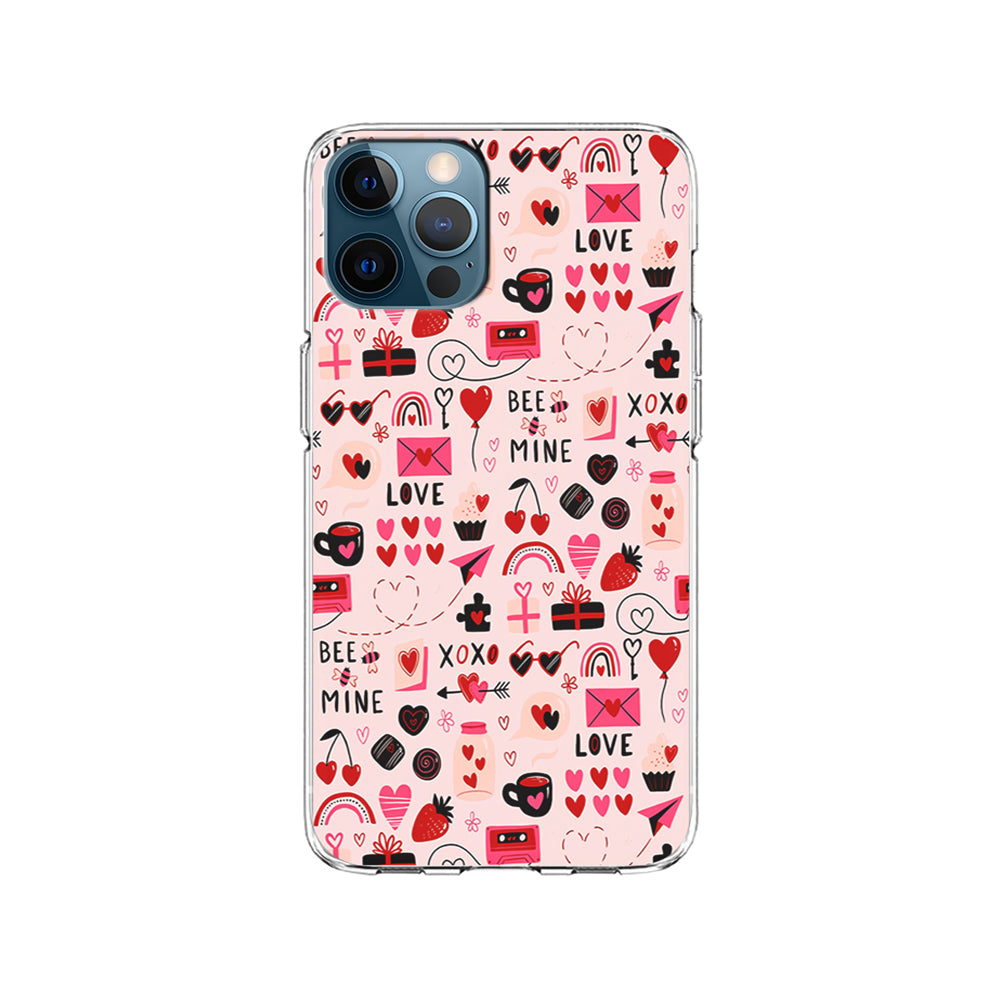 Valentine’s Day Love Pattern iPhone 14 Pro Case