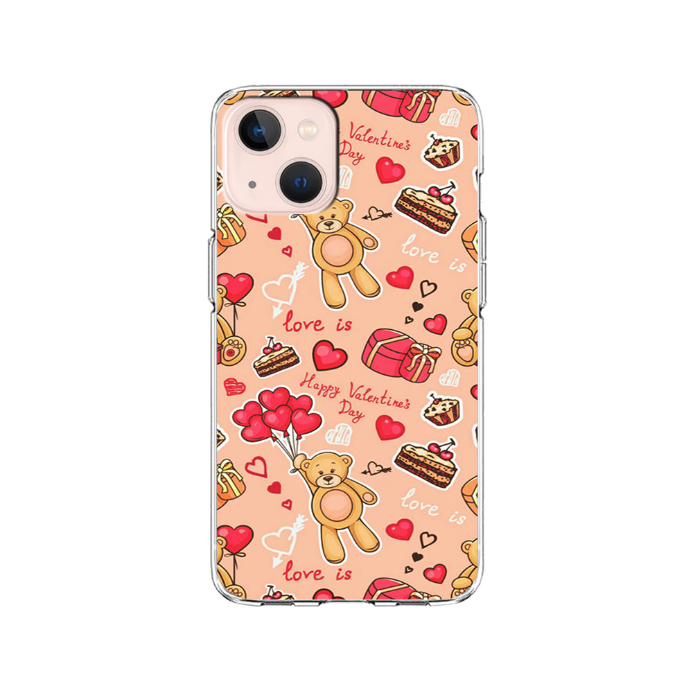 Valentine’s Day with Teddy Bears iPhone 15 Plus Case