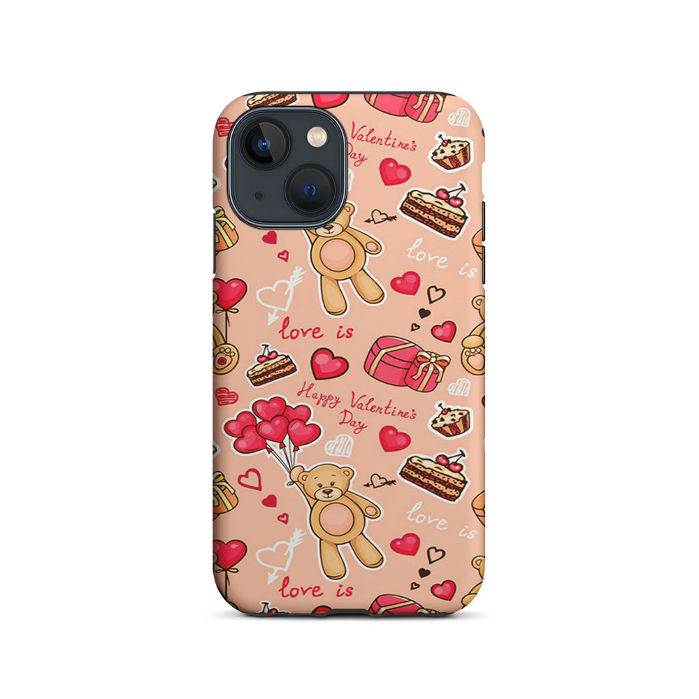 Valentine’s Day with Teddy Bears iPhone 15 Plus Case