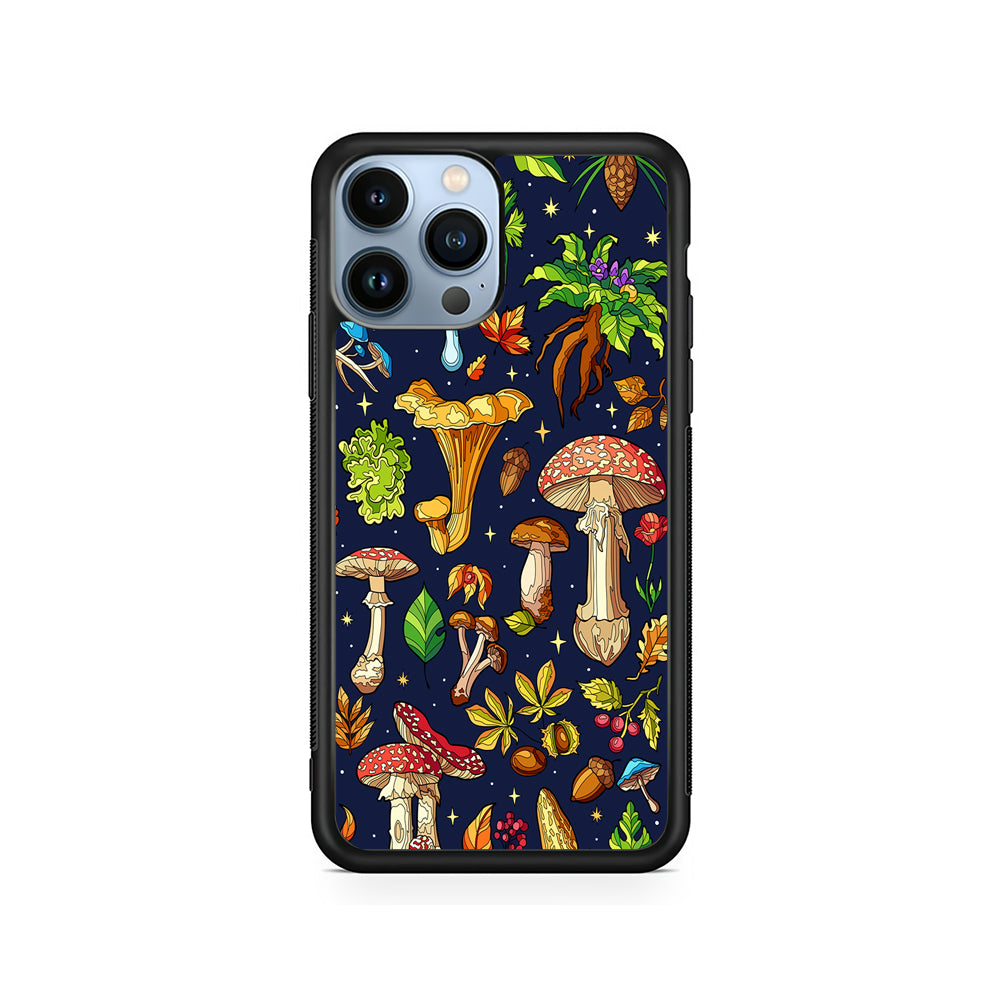 Various Mushrooms Autumn iPhone 14 Pro Case