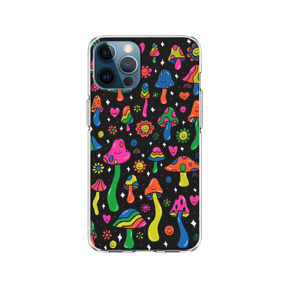 Various Mushrooms Smile Colorful iPhone 14 Pro Case