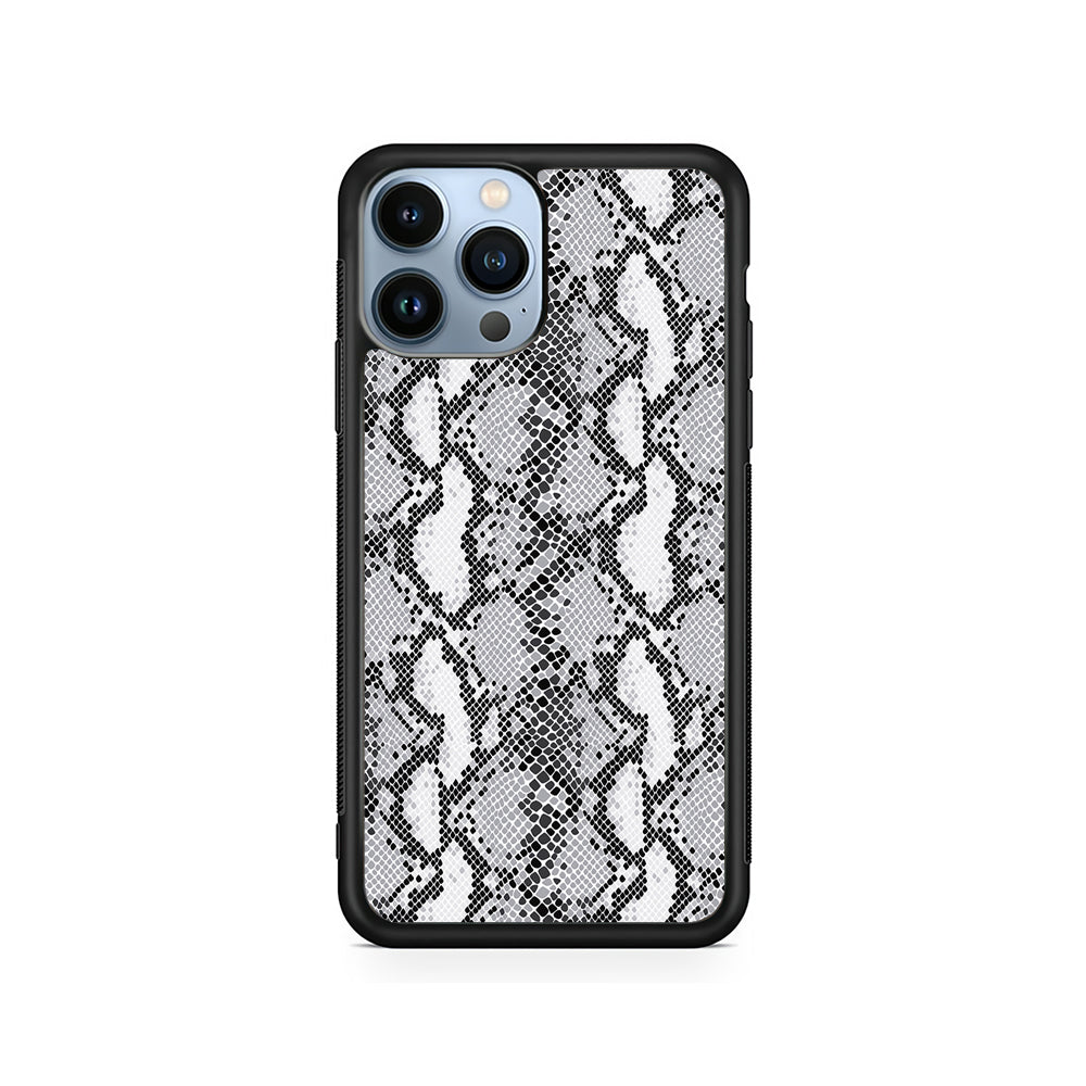 White Snake Skin Pattern iPhone 14 Pro Case