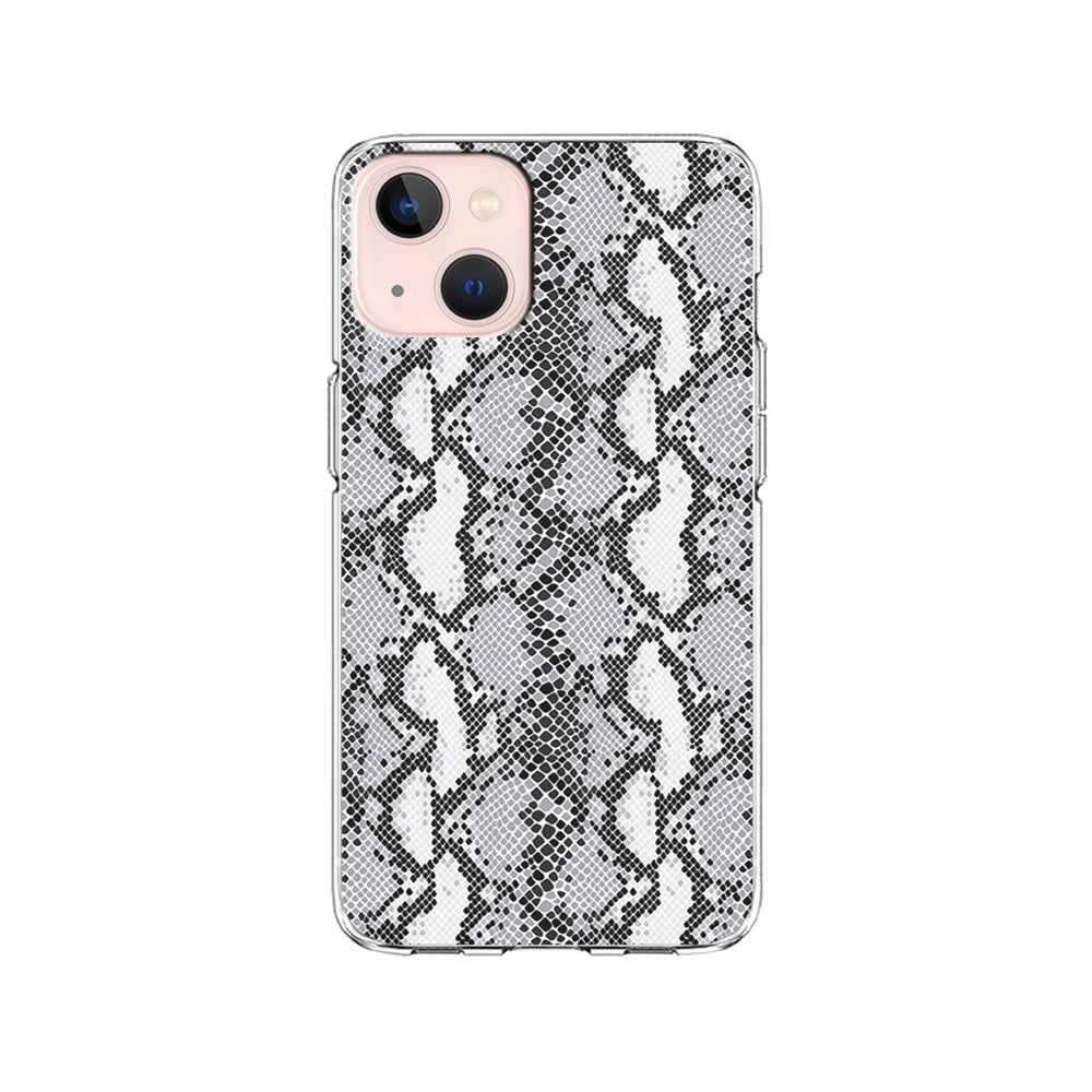 White Snake Skin Pattern iPhone 14 Case