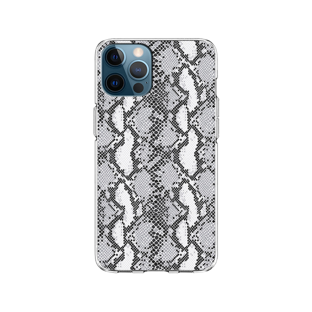 White Snake Skin Pattern iPhone 14 Pro Case