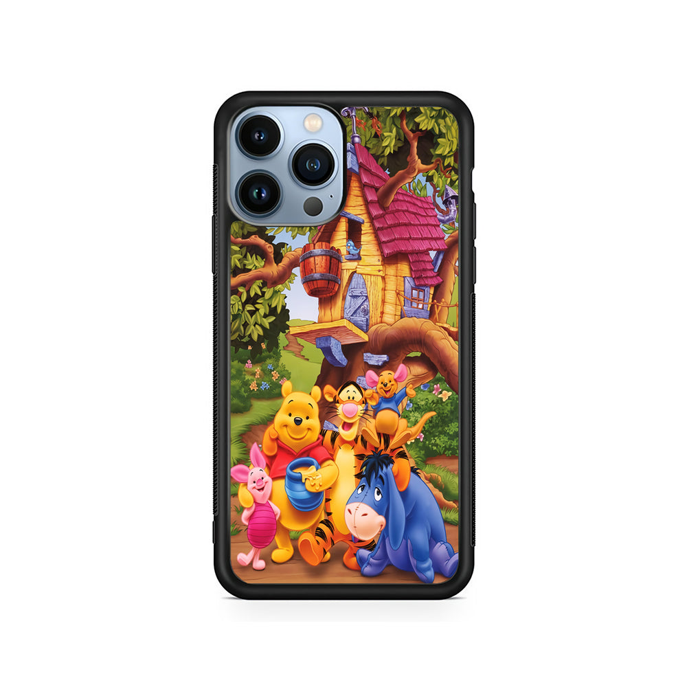 Winnie The Pooh Family Character iPhone 14 Pro Case