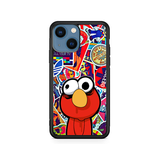 Zombie Elmo Sticker Cartoon iPhone 15 Plus Case