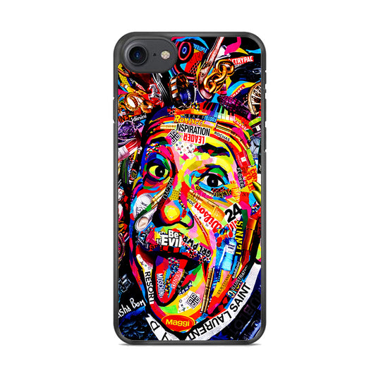 Albert Einstein Art iPhone 8 Case