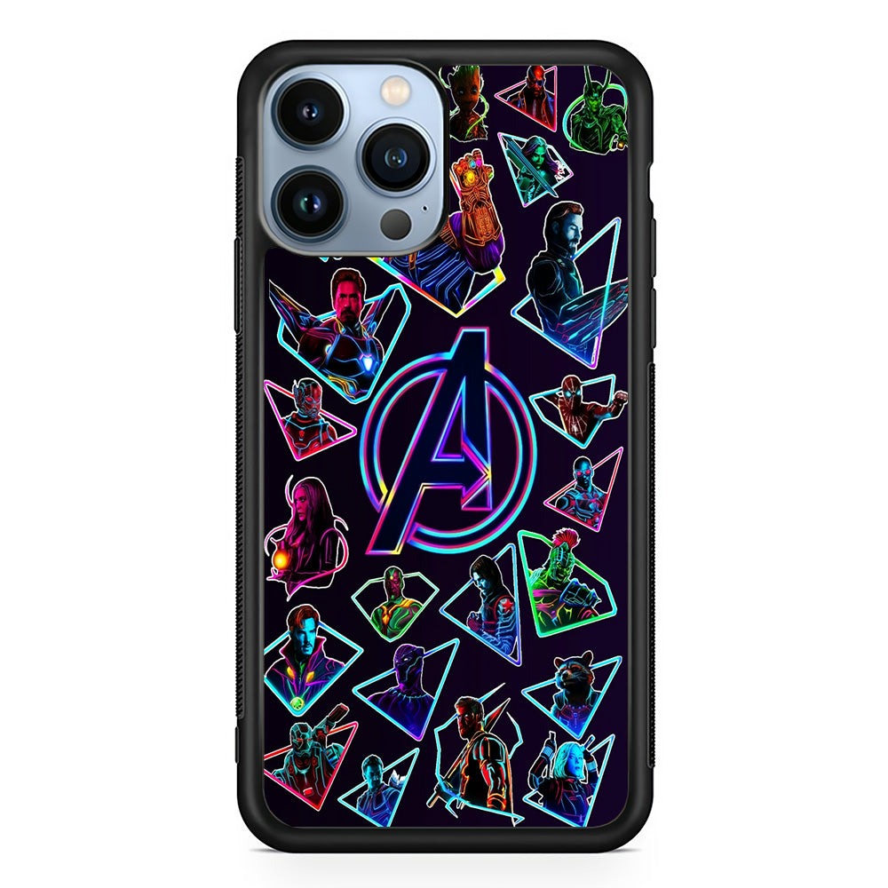 Avengers Characters Purple iPhone 13 Pro Case