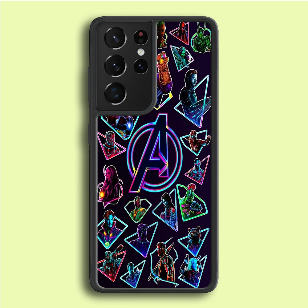 Avengers Characters Purple Samsung Galaxy S21 Ultra Case