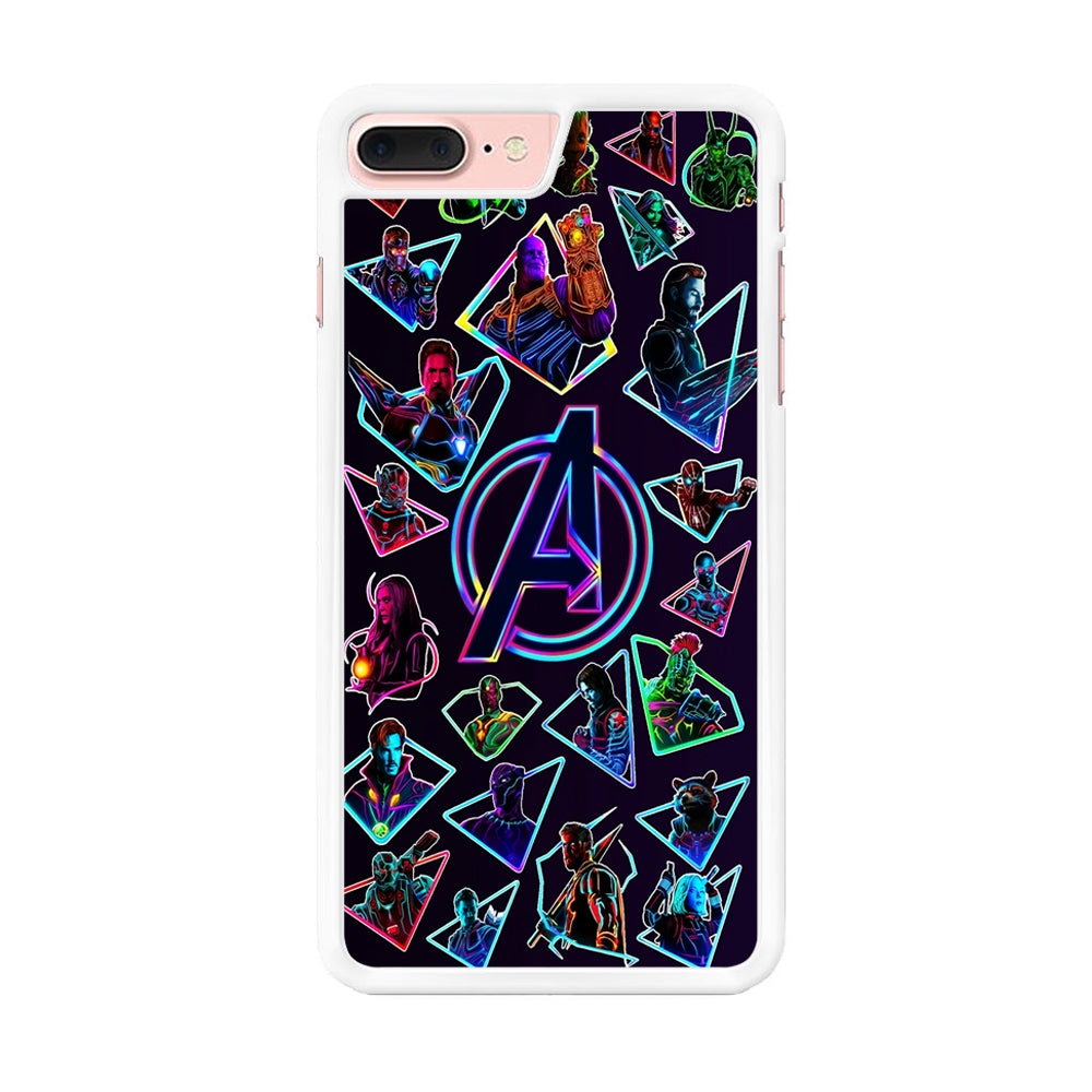 Avengers Characters Purple iPhone 8 Plus Case