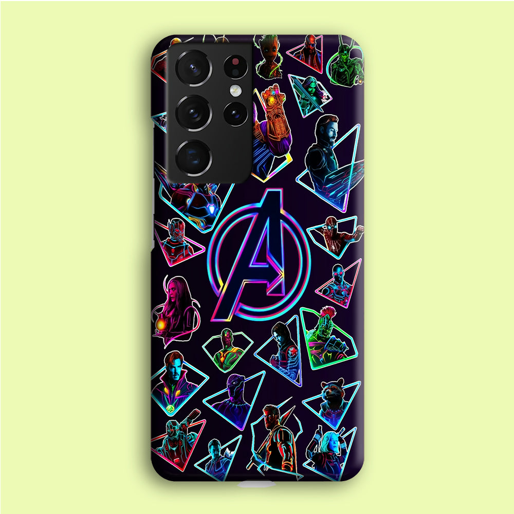 Avengers Characters Purple Samsung Galaxy S21 Ultra Case