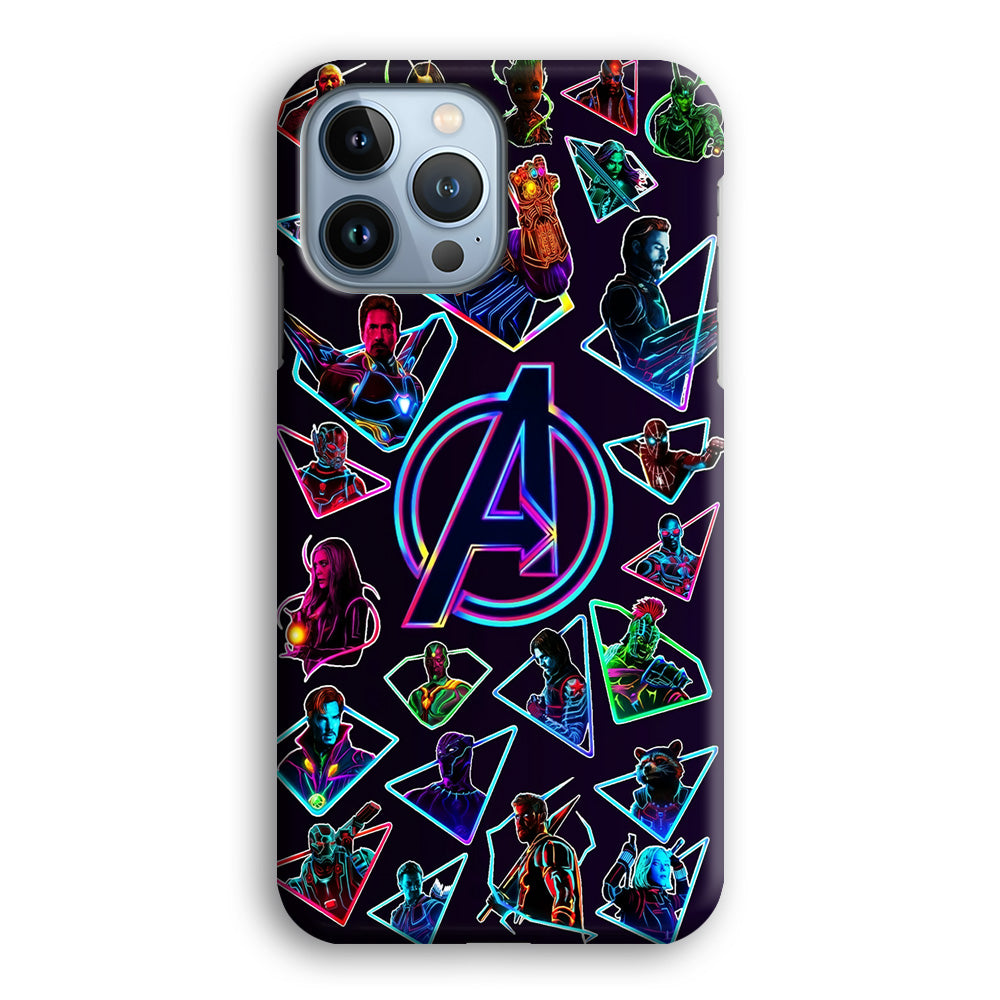 Avengers Characters Purple iPhone 13 Pro Case