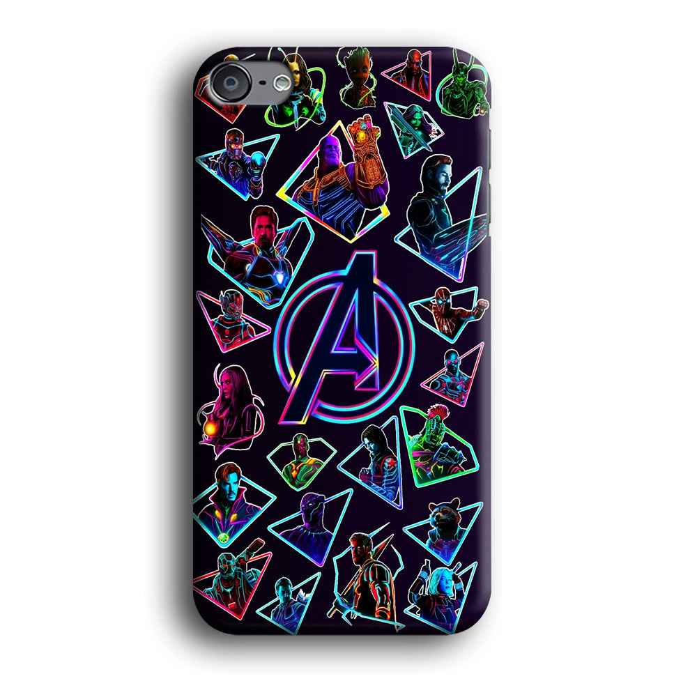 Avengers Characters Purple iPod Touch 6 Case