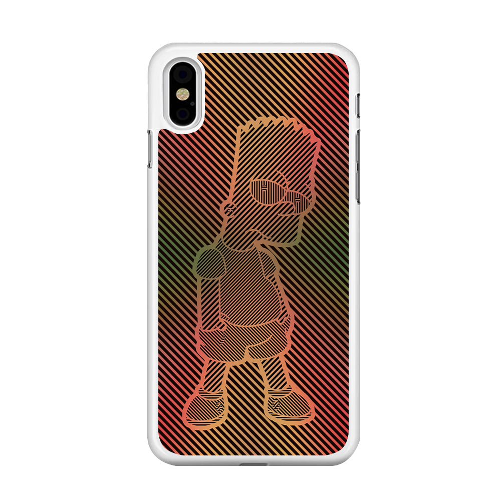 Bart Simpson Striped Colorful iPhone X Case