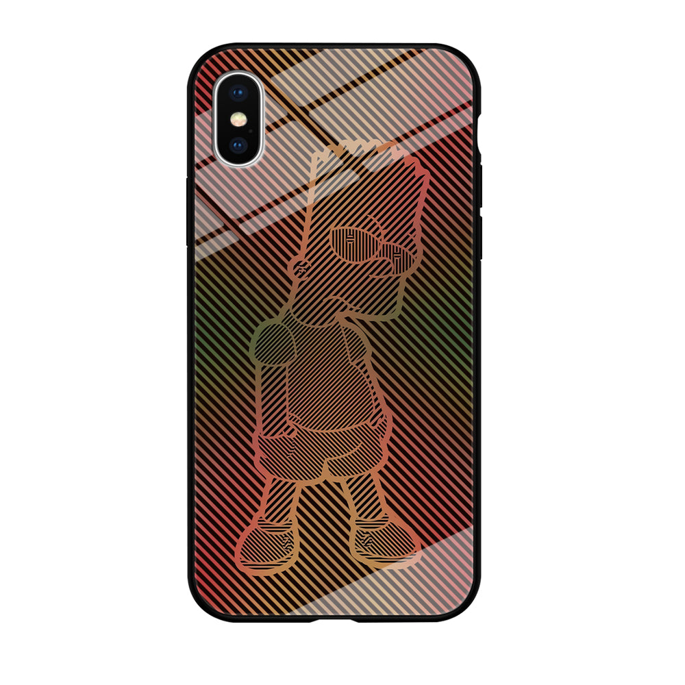 Bart Simpson Striped Colorful iPhone X Case
