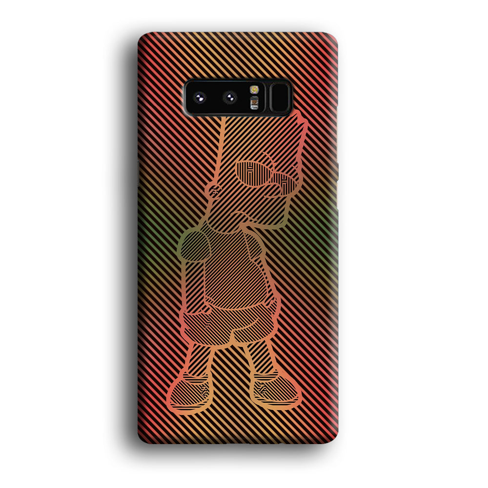 Bart Simpson Striped Colorful Samsung Galaxy Note 8 Case
