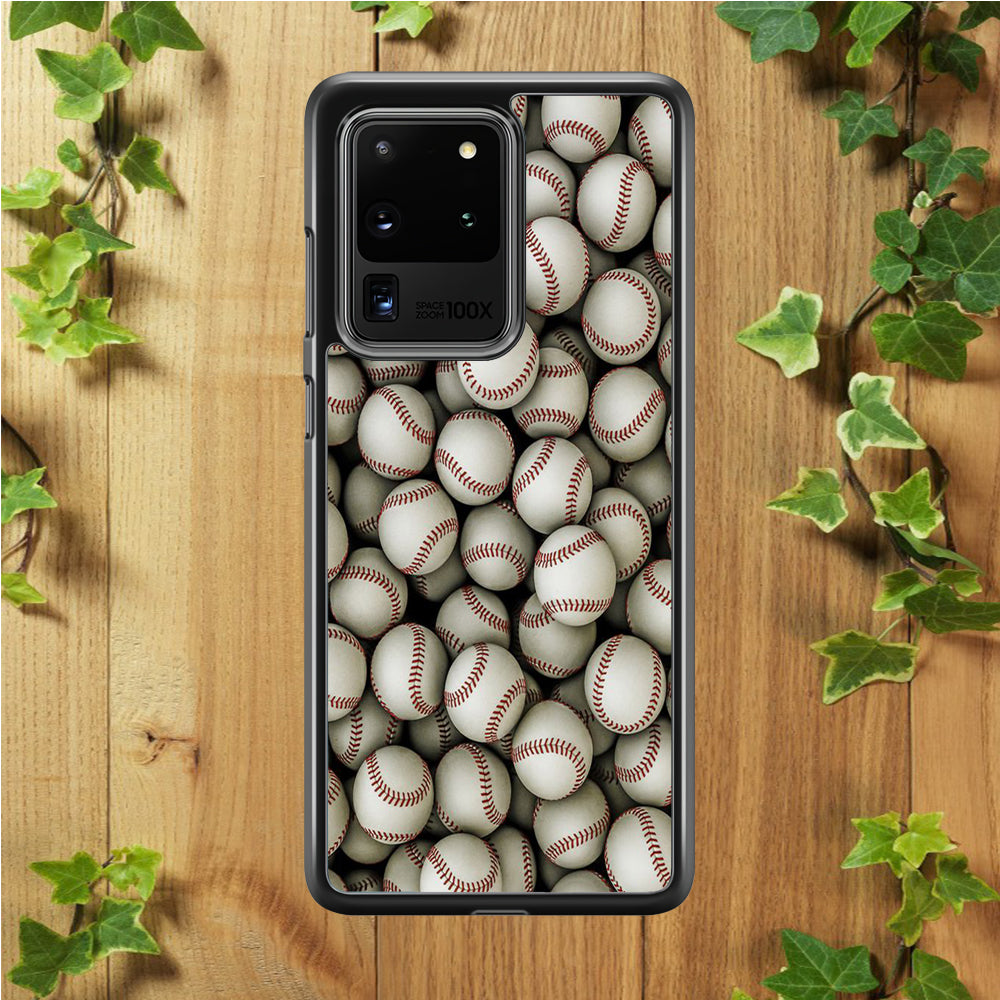 Baseball Ball Pattern Samsung Galaxy S20 Ultra Case