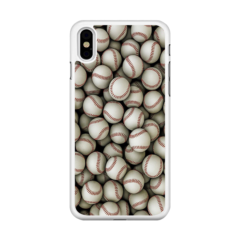 Baseball Ball Pattern iPhone X Case