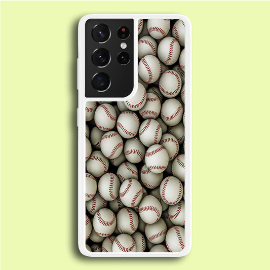 Baseball Ball Pattern Samsung Galaxy S21 Ultra Case