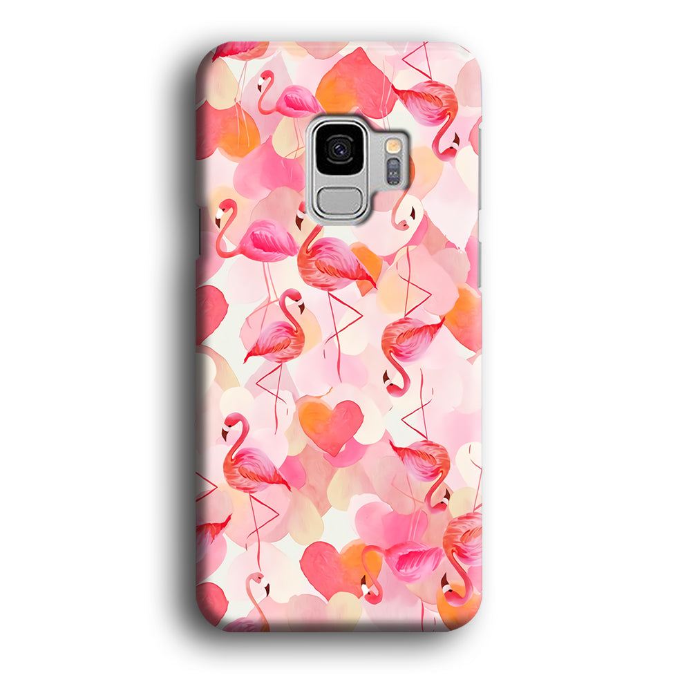 Beautiful Flamingo Art Samsung Galaxy S9 3D Case
