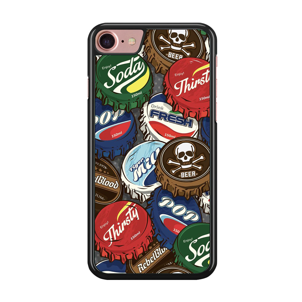 Bottle Cap Doodle iPhone 8 Case