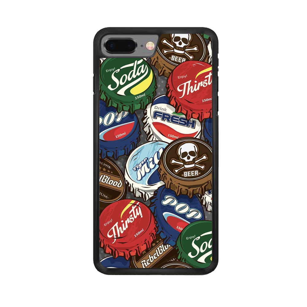 Bottle Cap Doodle iPhone 8 Plus Case