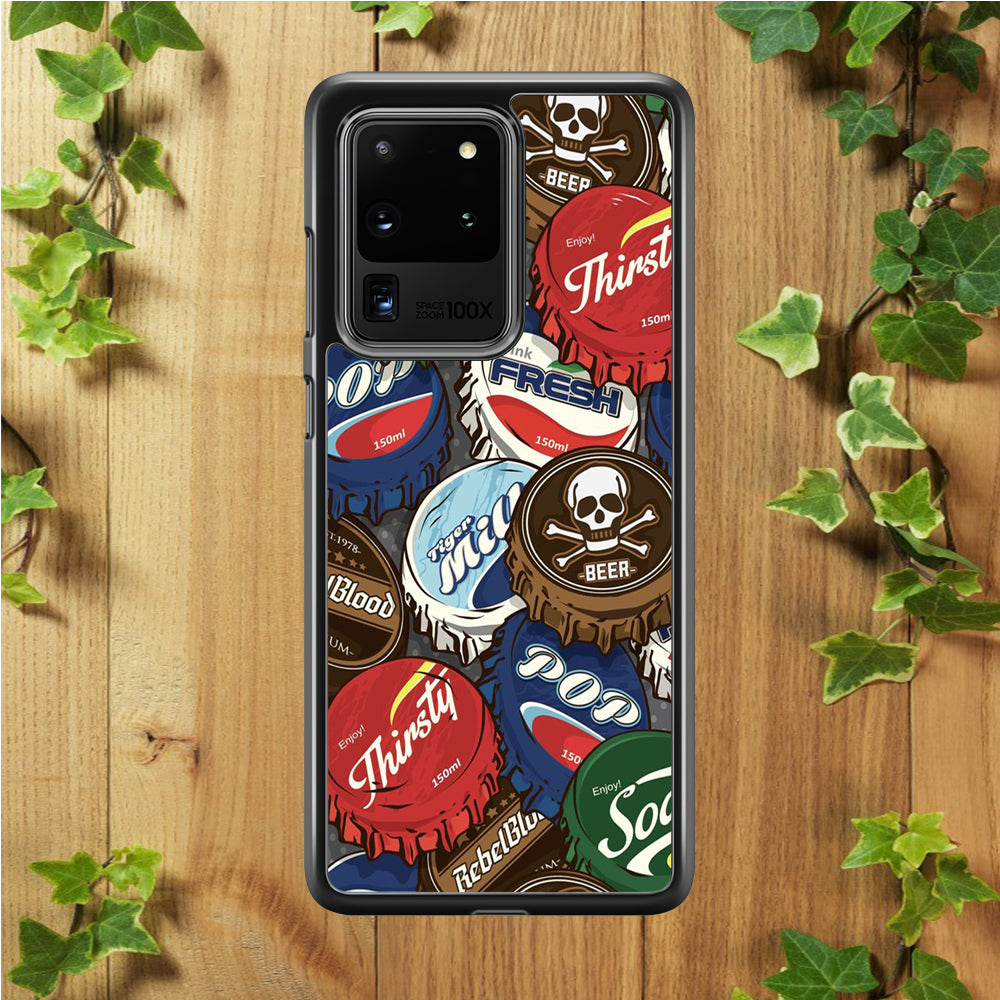 Bottle Cap Doodle  Samsung Galaxy S20 Ultra Case