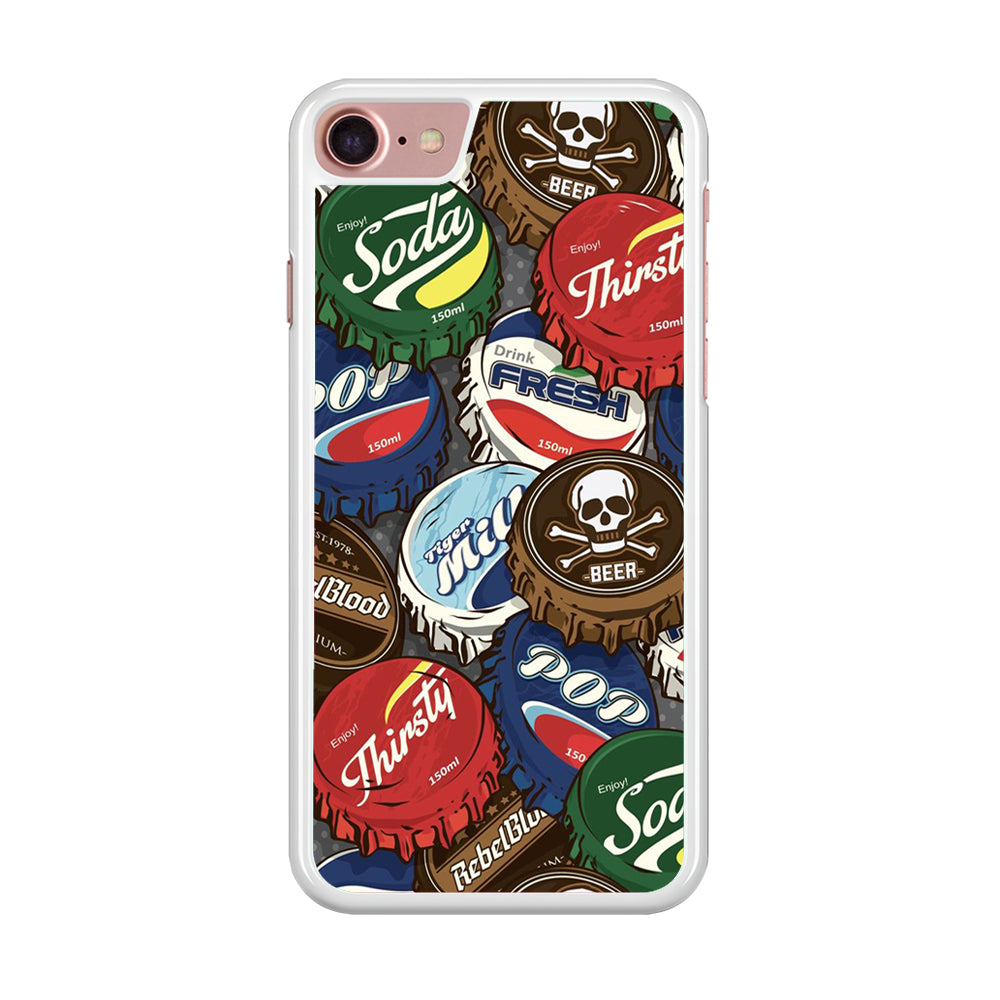 Bottle Cap Doodle iPhone 8 Case