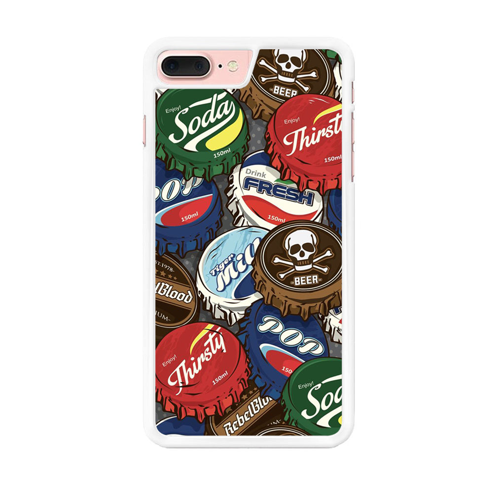 Bottle Cap Doodle iPhone 8 Plus Case