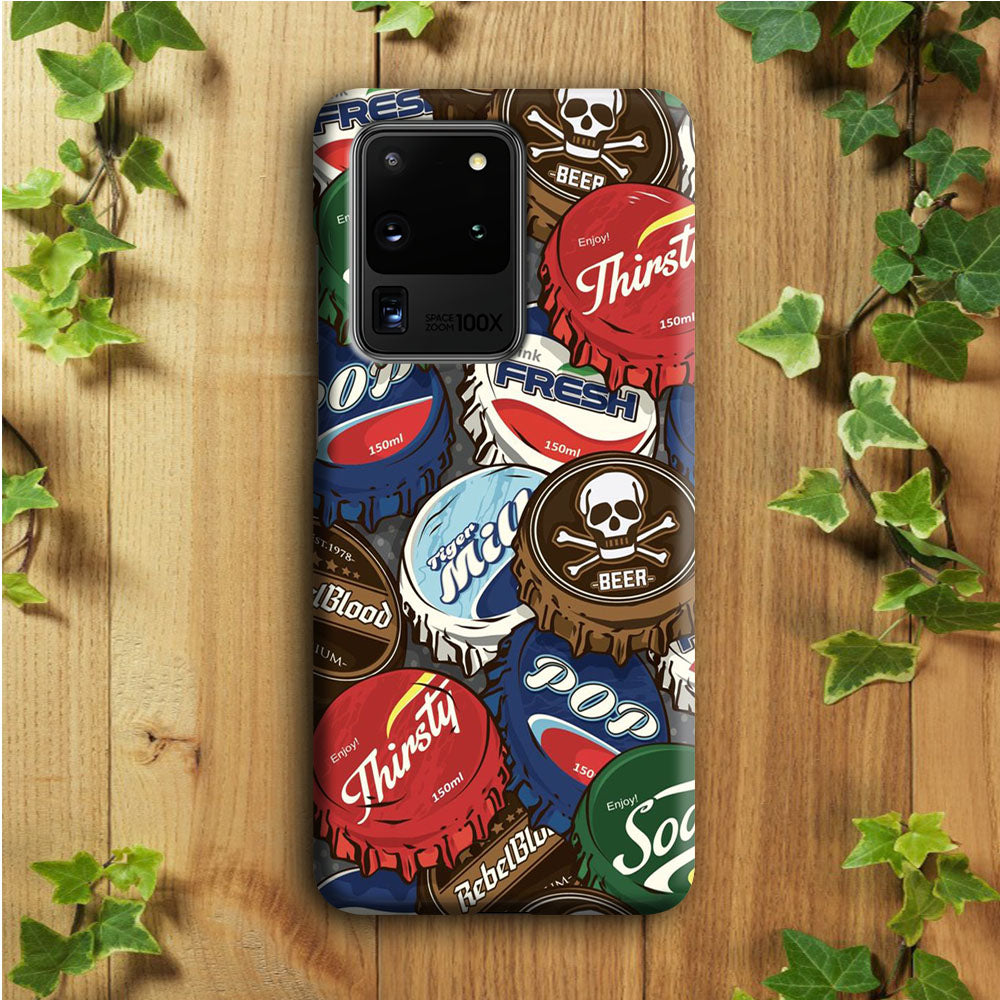 Bottle Cap Doodle  Samsung Galaxy S20 Ultra Case