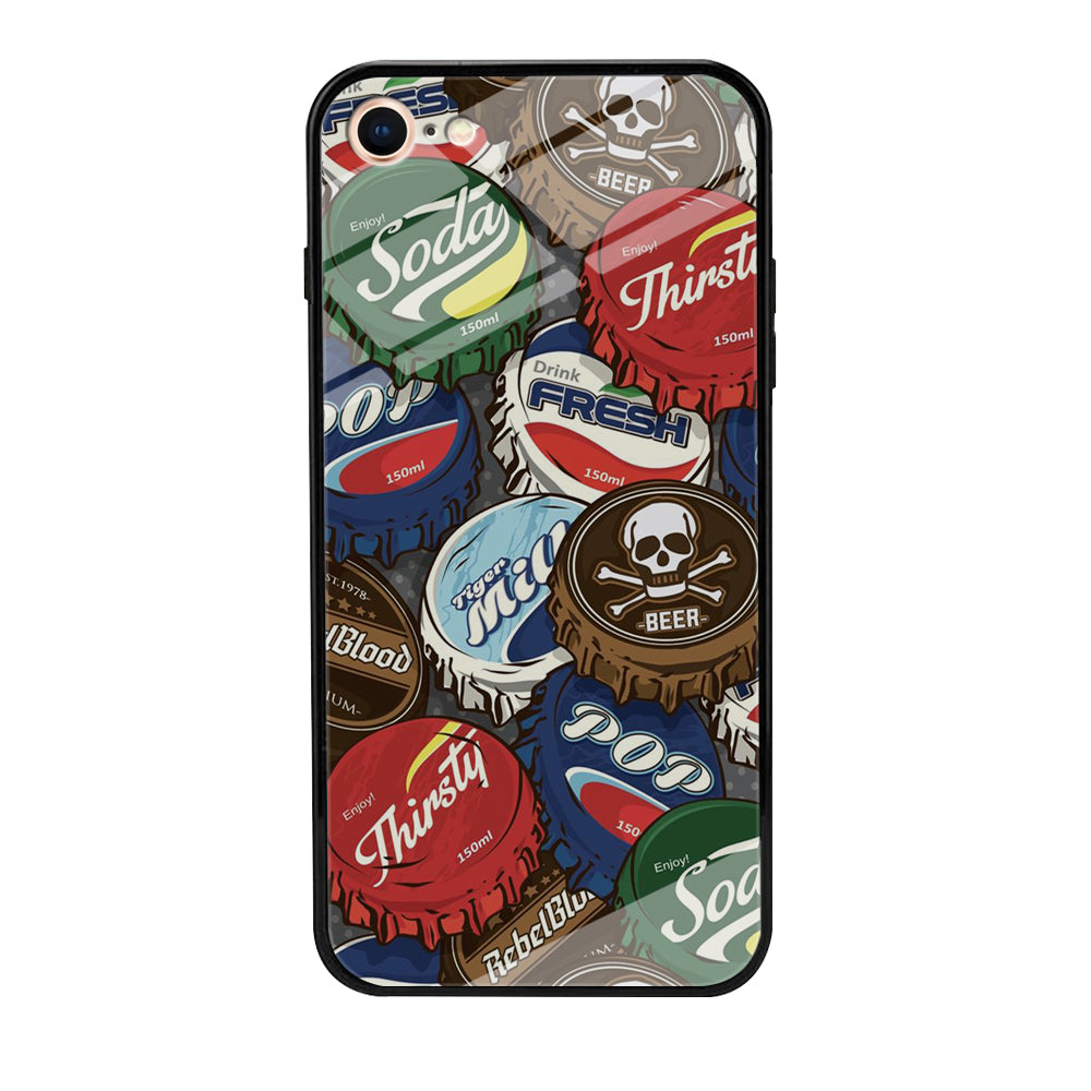 Bottle Cap Doodle iPhone 8 Case