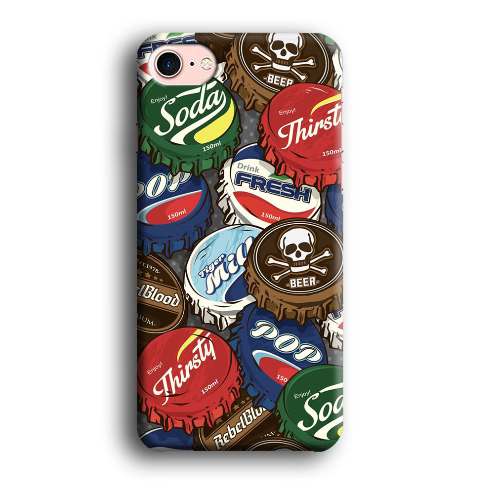 Bottle Cap Doodle iPhone 8 Case